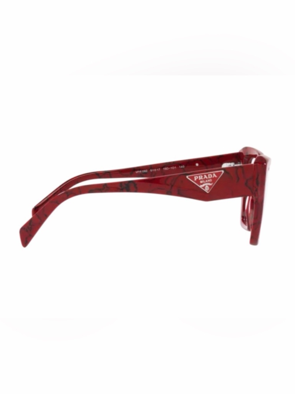 🆕 PRADA PRO9ZV Etruscan Marble Red Cat Eye Eyeglasses Frames - Picture 2 of 4